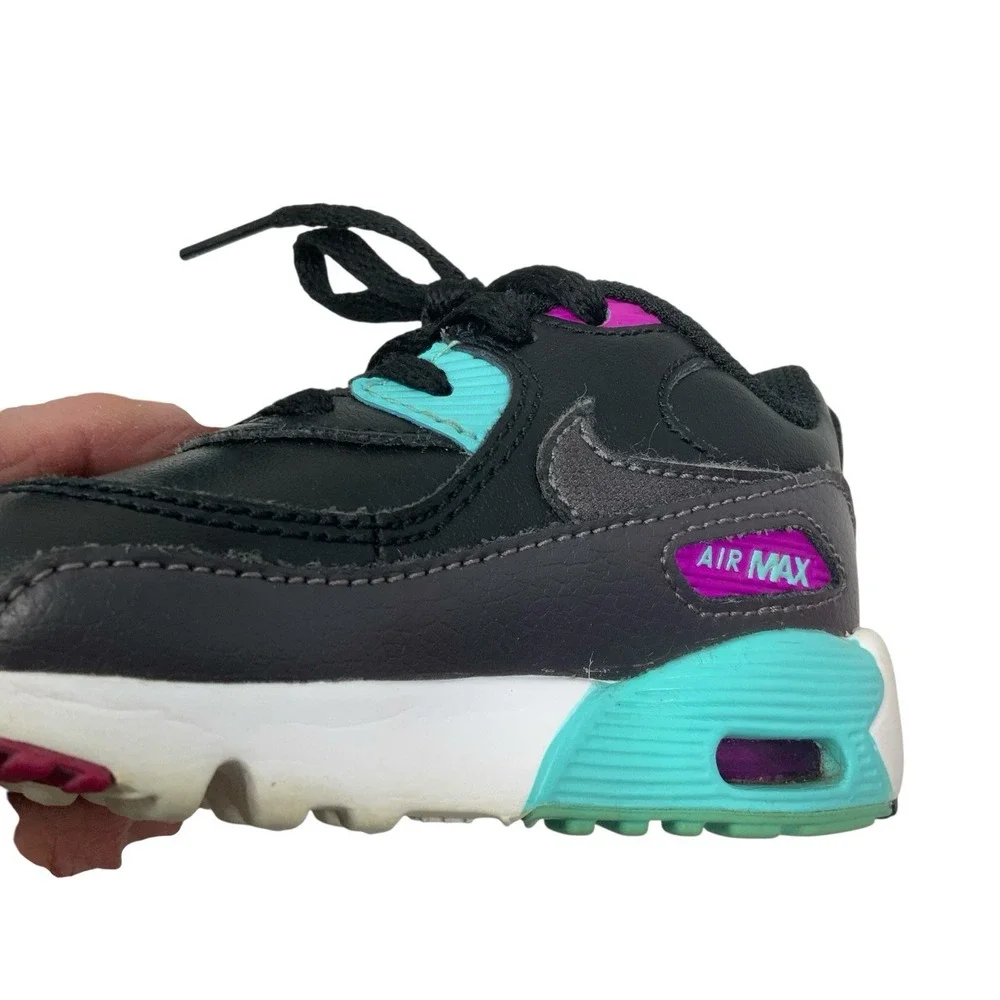 Nike Air Max 90 Shoes S833416-033 5C Toddler Baby Sneaker Shoes Black Pink Multi - Picture 6 of 15